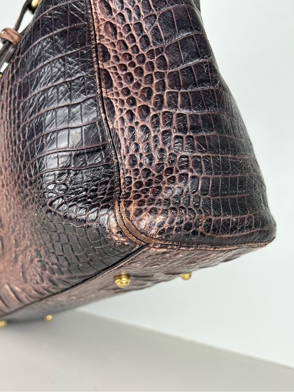 Brahmin Medium Asher Tote Toasted Barley Melbourne Brown Tan Leather Bag Purse - Picture 8 of 16